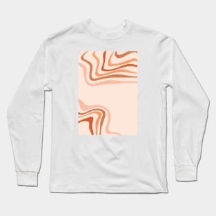 Flowy Abstract Line Art, linework Long Sleeve T-Shirt